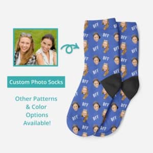 Funny Best Friend Socks | Custom Face Socks | Custom Best Friend Gifts