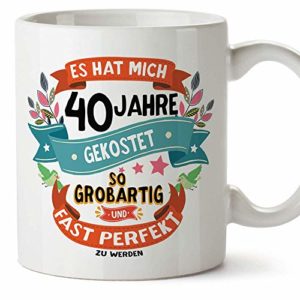 Geburtstags- Keramiktasse | 40 Jahre Alt | Becher als Geschenk