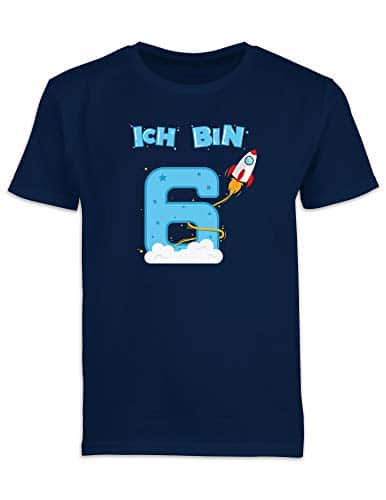Ich bin Schon 6 | Geburtstag Rakete | Jungen T-Shirt