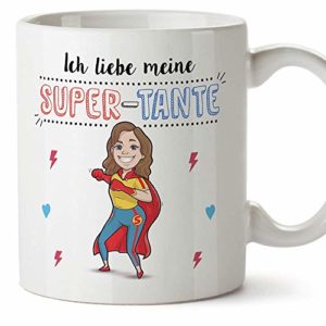 Keramik Tasse | Ich Liebe Meine Super-Tante | Schöne und lustige Kaffeetasse