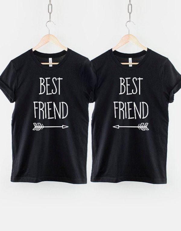 Kinder T-Shirts Set - Kindergröße Beste Freunde T-Shirts Zwillingspack