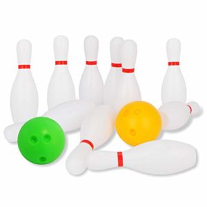 Liberry Kinder Bowling Set | Kunststoff Bowling Pins | 2 Bowling-Kugeln