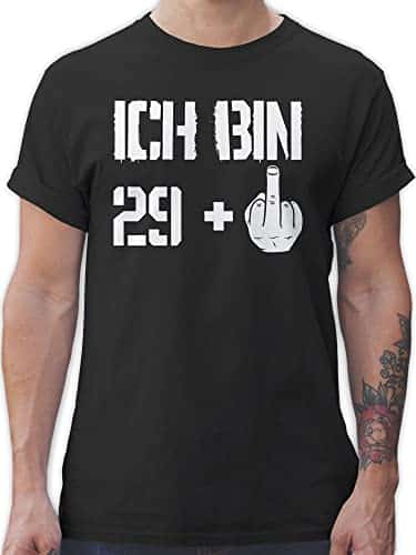 Shirtracer Geburtstag | Ich Bin 29+ | T-Shirt Herren Schwarz