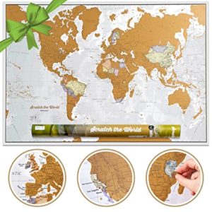 Weltkarte X-Large | zum Rubbeln mit Geschenkröhre | Maps International