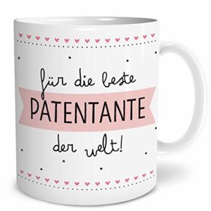Beste Patentante Große Kaffee-Tasse mit Spruch im Geschenkkarton Geschenke Geschenkideen für Patentante Patin zum Geburtstag