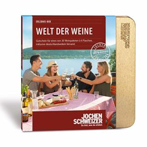 Jochen Schweizer Erlebnis-Box Welt der Weine, 30 Weinpakete, je inkl. 6 Flaschen Wein, Weinverkostung zu Hause, Geschenkidee