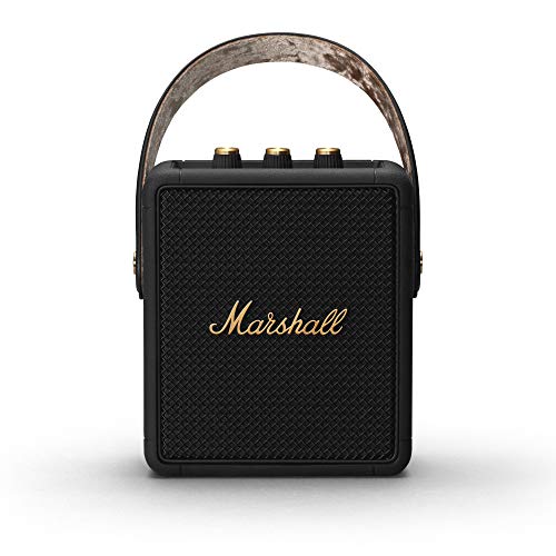 Marshall Stockwell II Bluetooth Tragbarer Wasserabweisend Lautsprecher, Kabelloser - Schwarz und Messing