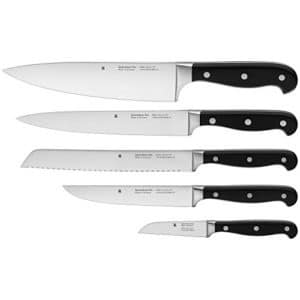 WMF Spitzenklasse Plus Messerset 5teilig Made in Germany, 5 Messer geschmiedet, Küchenmesser, Performance Cut, Spezialklingenstahl