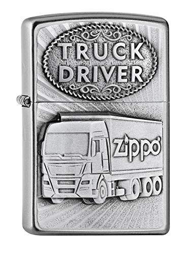 Trucker Zippo Feuerzeug | Benzinfeuerzeug | Satin Chrome