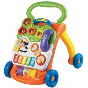 VTech Baby Spiel- und Laufwagen – Lauflernwagen mit regulierbarer Geschwindigkeit, Musik und abnehmbarem Spielboard – Für Kinder von 12-36 Monaten