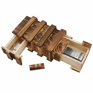 You&Lemon Holz Geschenkbox, Magische Rätselbox mit 2 Sicheren Fächern, Puzzle Box für Geschenk Schmuck Geld, Hochzeit Geburtstag Geschenk