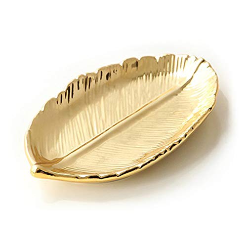 Lependor Golden Leaf | Shaped Keramik Schmuck | Ring Dish Snack Dessert