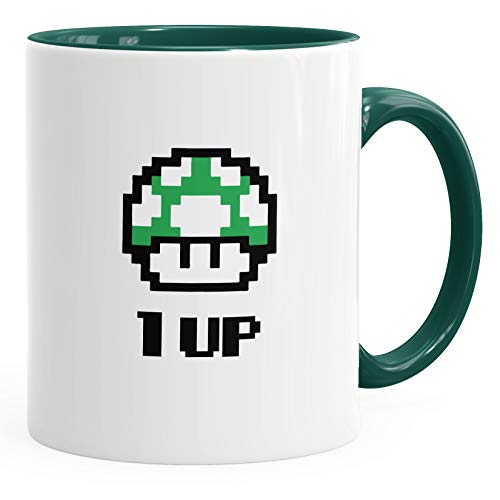 Kaffee-Tasse | Retro Pixel-Pilz | Gaming 1- Level-Up Pilz