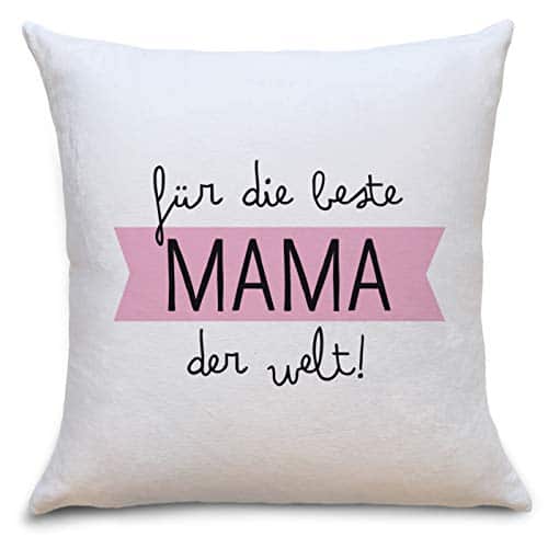Beste Mama der Welt | Flauschige Kissenhülle | mit Aufdruck