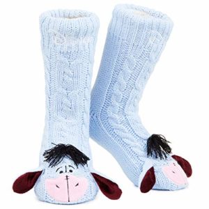 Disney Eeyore Wintersocken | Flauschig Wärme Damen Socken | Anti Rutsch