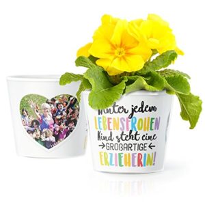 Facepot Erzieherin | Geschenk Blumentopf (ø16cm) | Zum Abschied