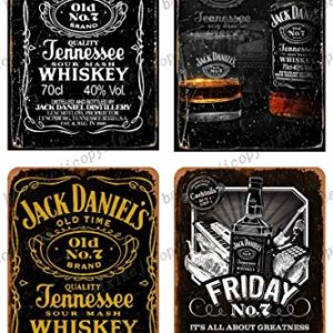 Jack Daniels Whiskey | Zinn Retro Vintage Poster Plakette | Wanddekoration