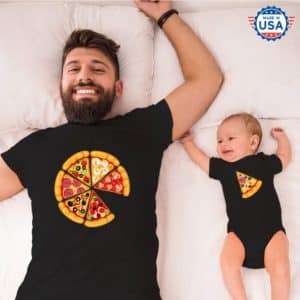 Pizza and Slice | Dad and Son Matching Shirt | Dad and Baby Gift