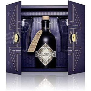 The Illusionist Geschenkset – Mysterium Box, The Illusionist Gin (1 x 0.5 l) und 2x The Illusionist Gin-Glas, Geschenkbox
